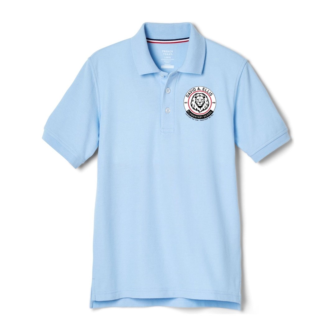 David A. Ellis Short Sleeve Light Blue Polo -Adult
