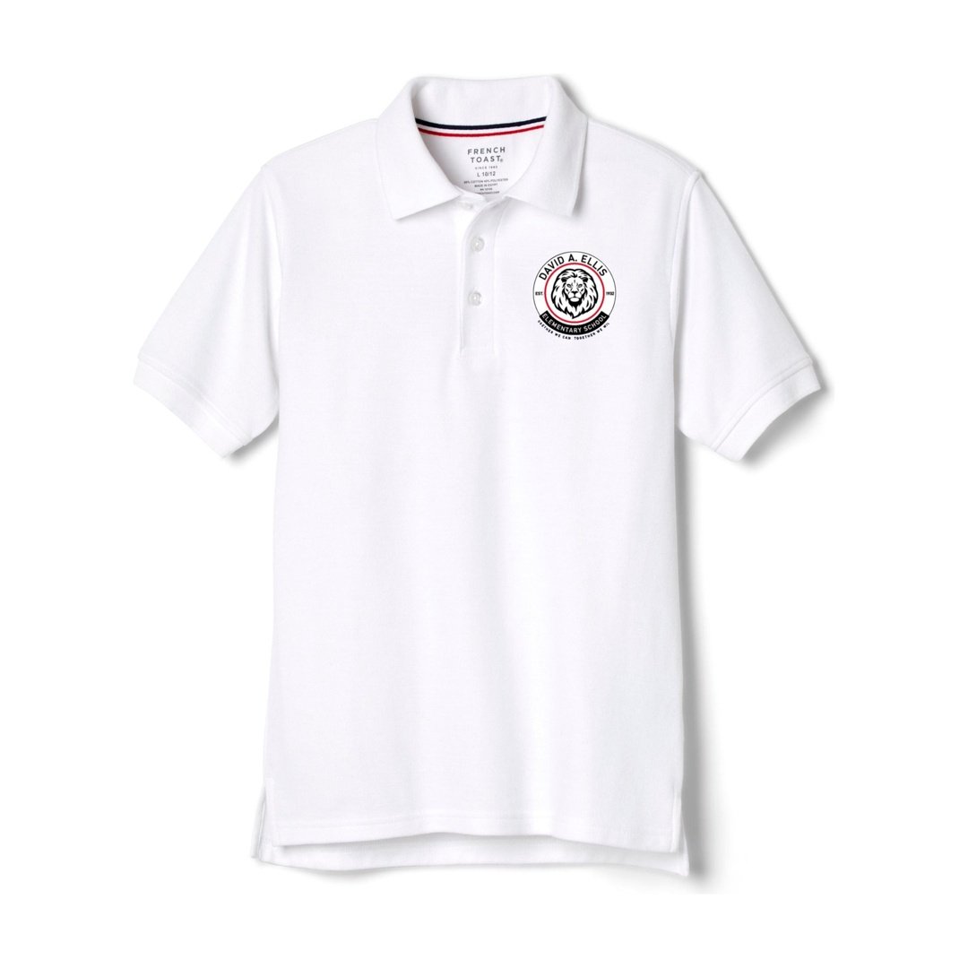 David A. Ellis Short Sleeve White Polo - Kids