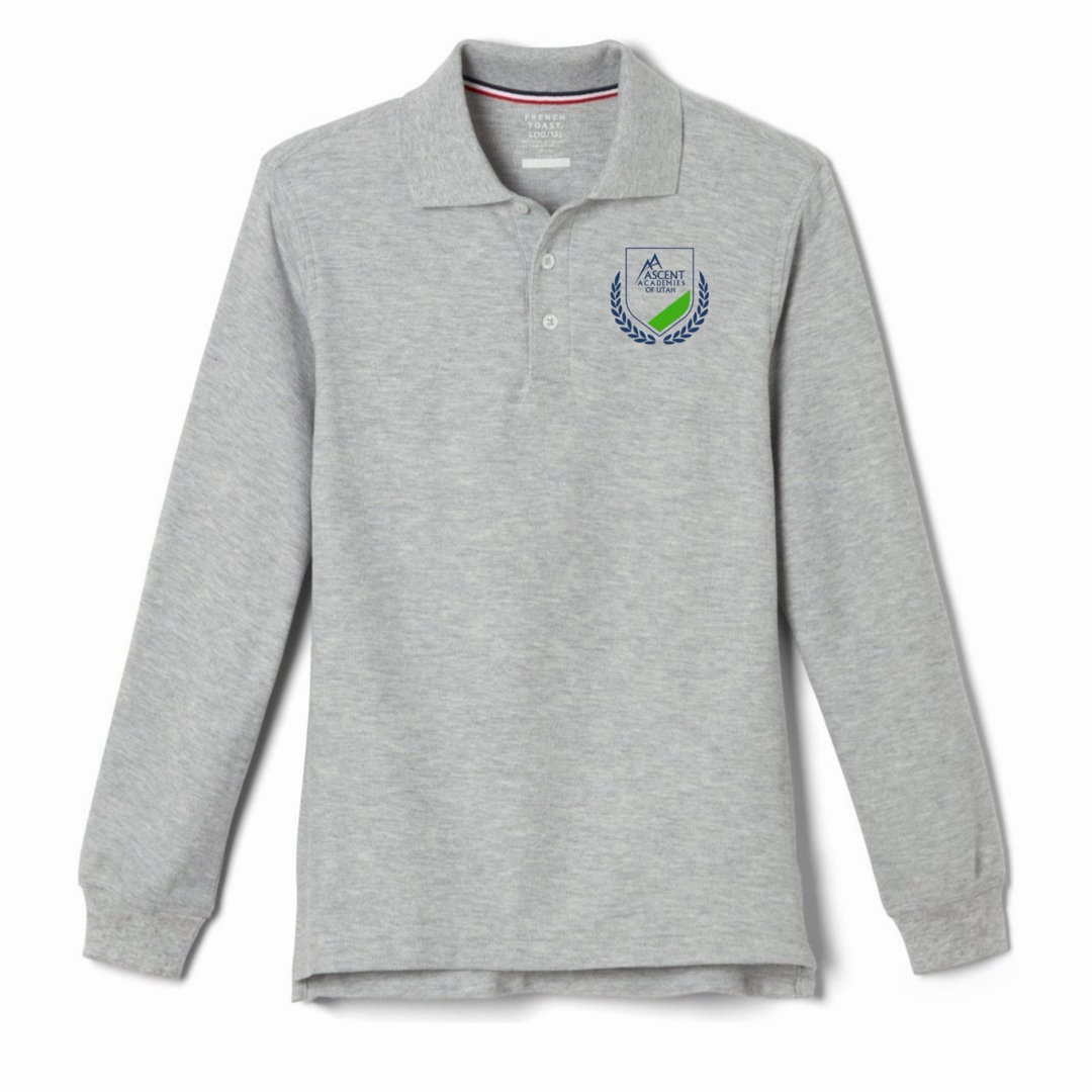 Ascent - Co-Ed Youth / Adult Long Sleeve Pique Polo - 7-9