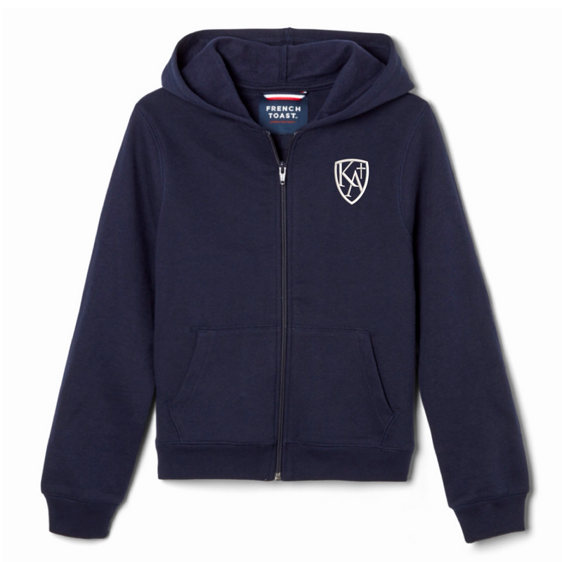 Kings Academy Christian School - Co-Ed Youth / Adult Fleece Full Zip Hoodie