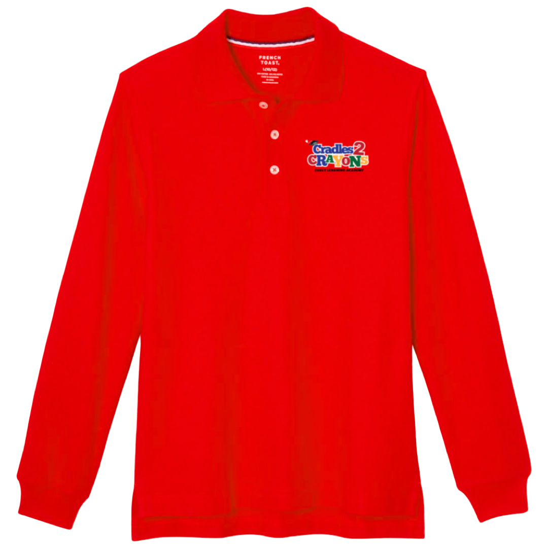 Cradles 2 Crayons - Co-Ed Long Sleeve Pique Polo