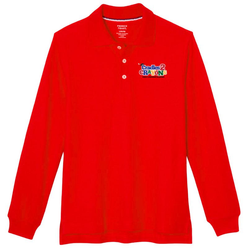 Cradles 2 Crayons - Co-Ed Long Sleeve Pique Polo