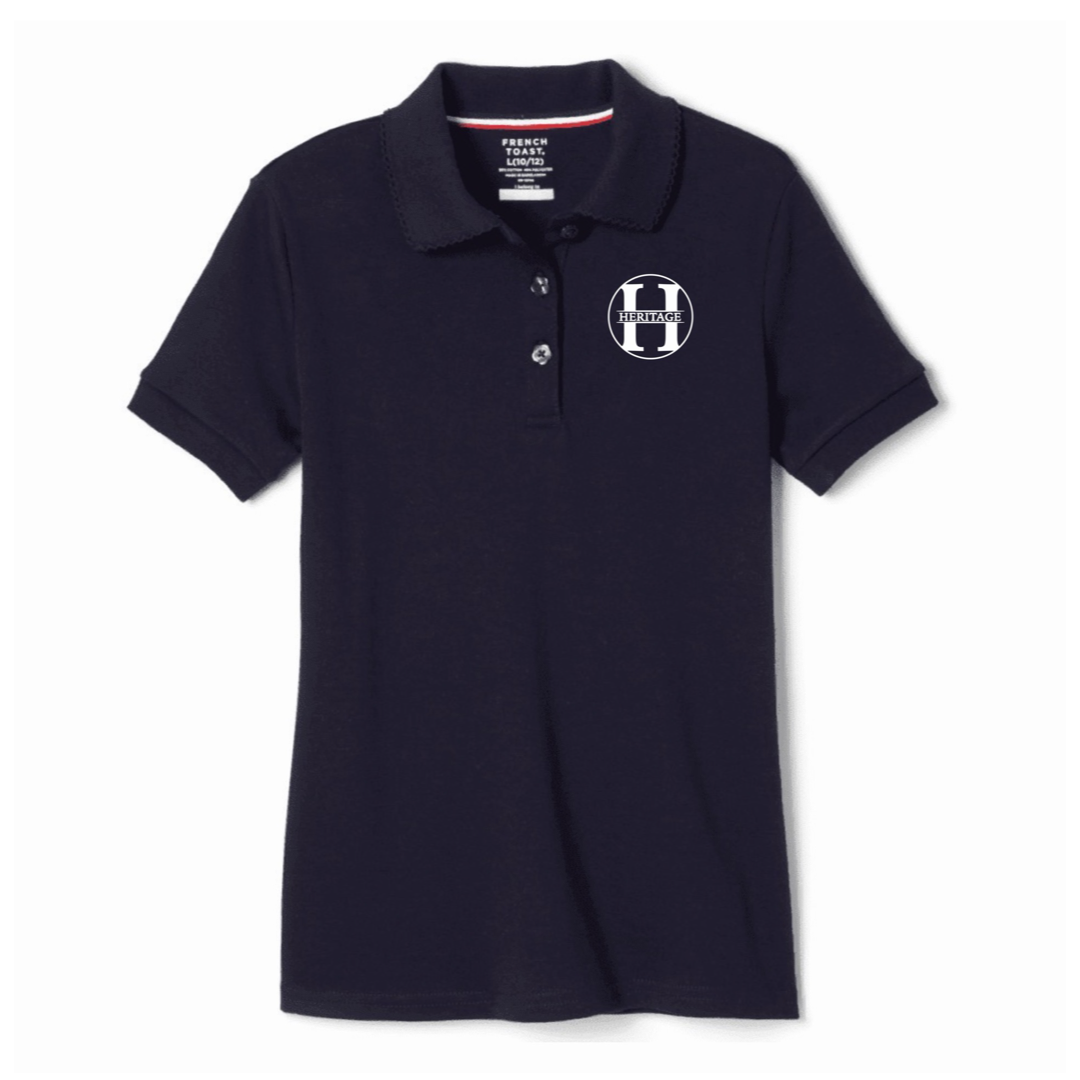 Heritage Baptist - Girl's Short Sleeve Picot Collar Polo