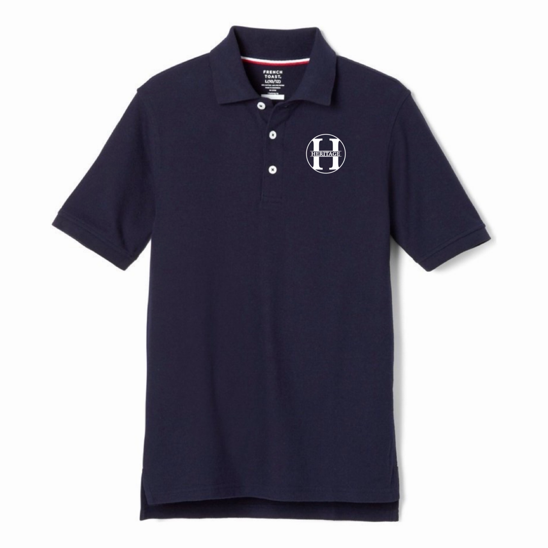Heritage Baptist - Co-Ed Youth / Adult Short Sleeve Pique Polos