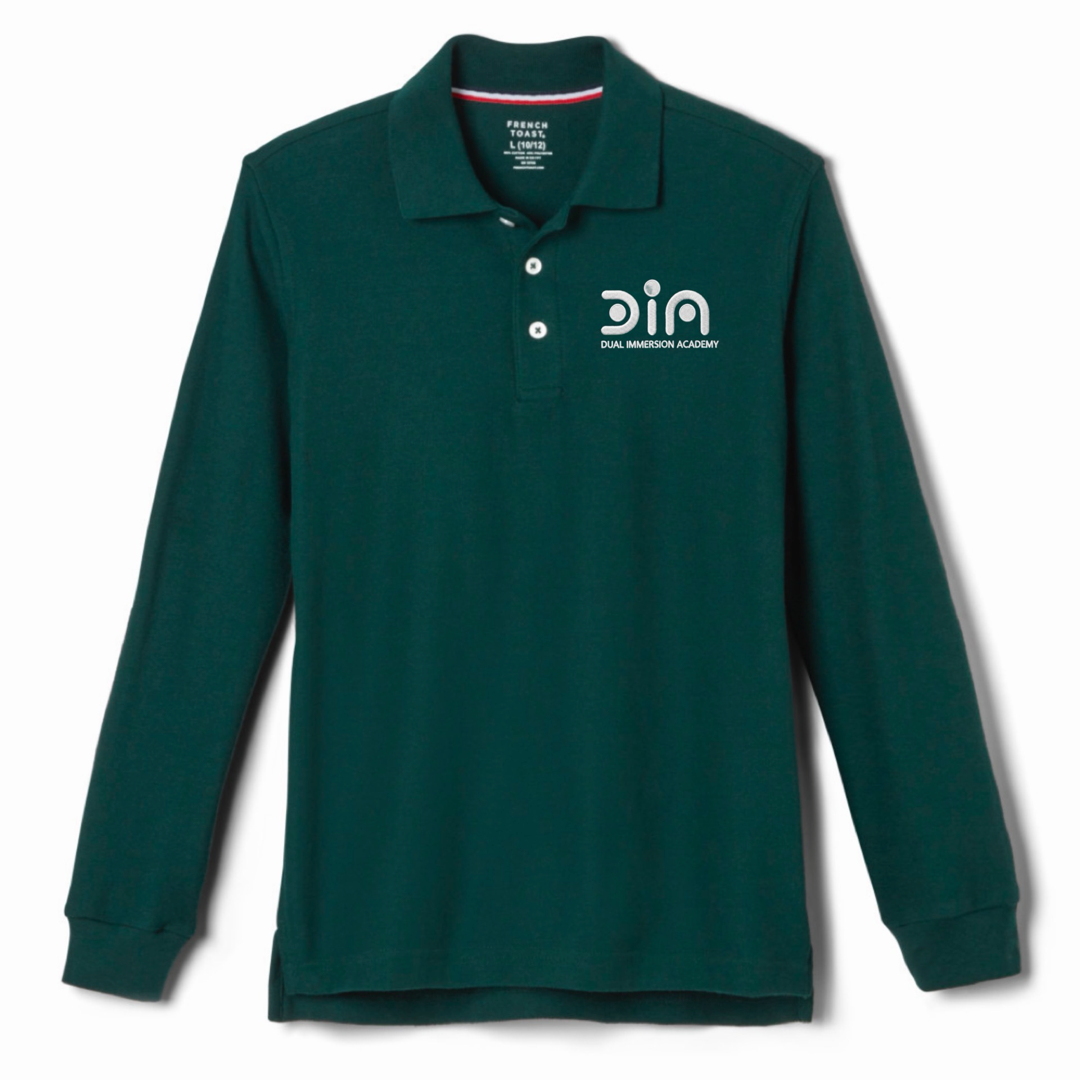 Dual Immersion Academy - Youth / Adult Co-Ed Long Sleeve Pique Polos - K-5