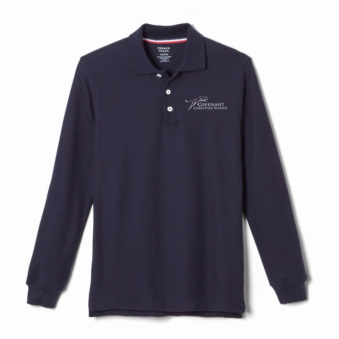 Covenant Christian School - Co-Ed Youth / Adult Long Sleeve Pique Polo