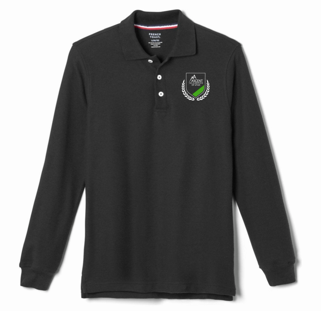 Ascent - Co-Ed Youth / Adult Long Sleeve Pique Polo - 7-9