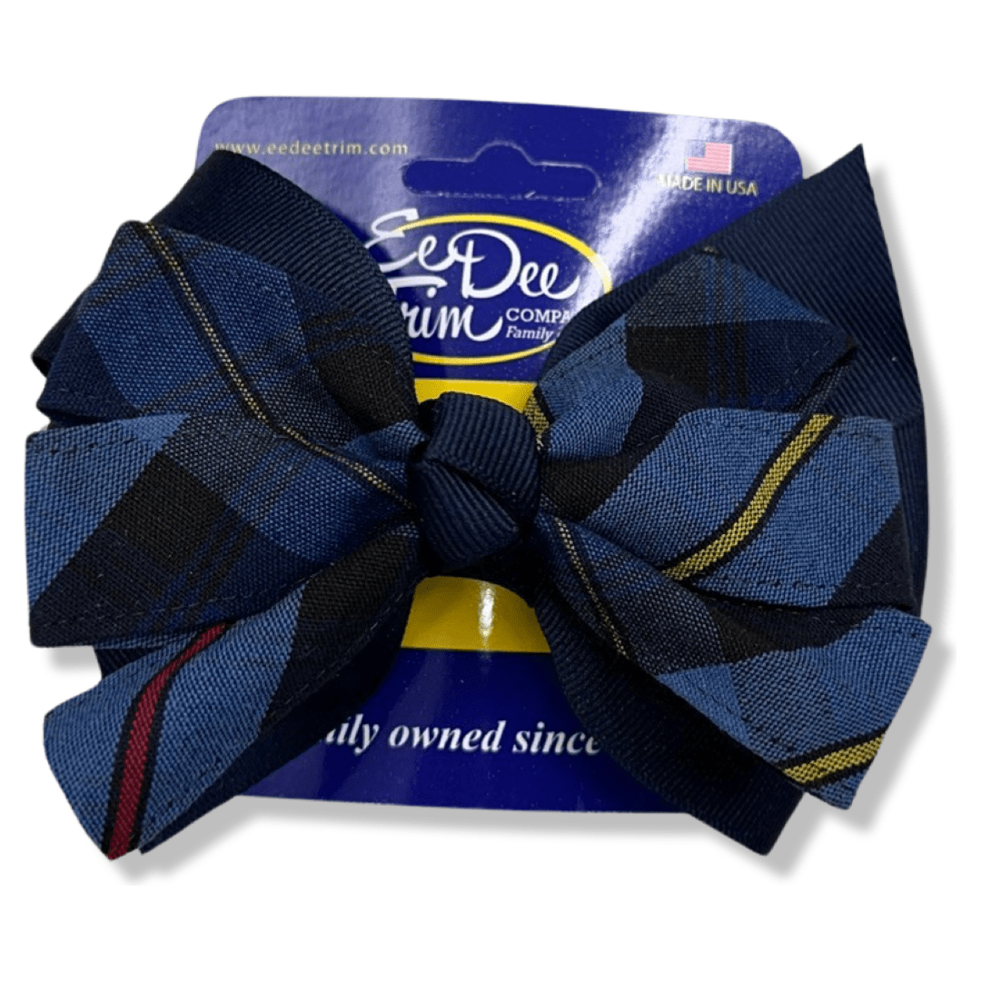 Harbor Christian Academy - Large Pinwheel Bow - Plaid P41