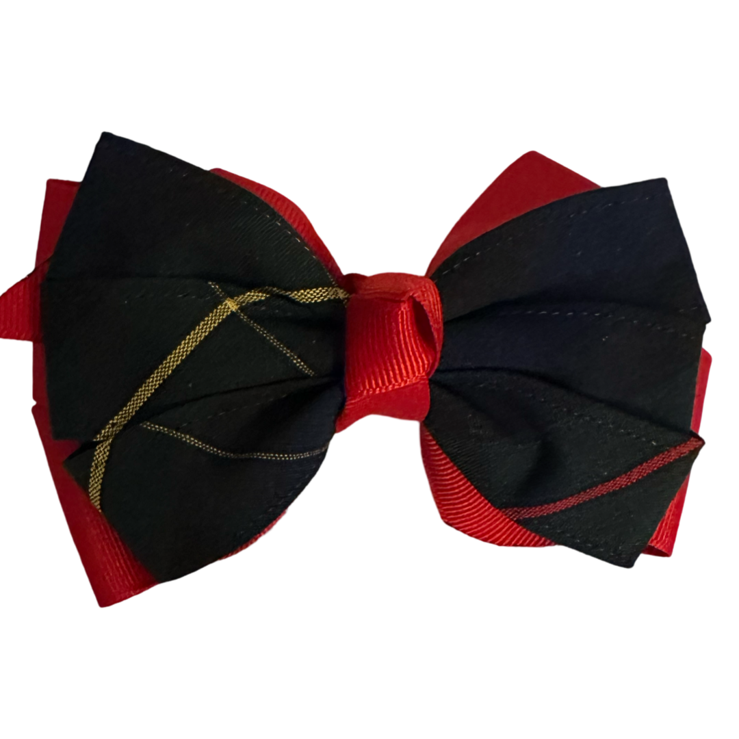 Large Pinwheel Bow - Plaid P55