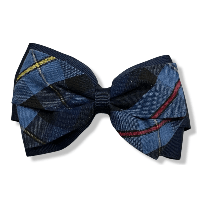 Harbor Christian Academy - 2 Layer Ribbon & Plaid Bow - Plaid P41
