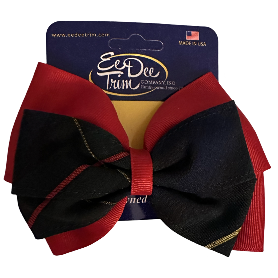 2 Layer Ribbon &amp; Plaid Bow - P55