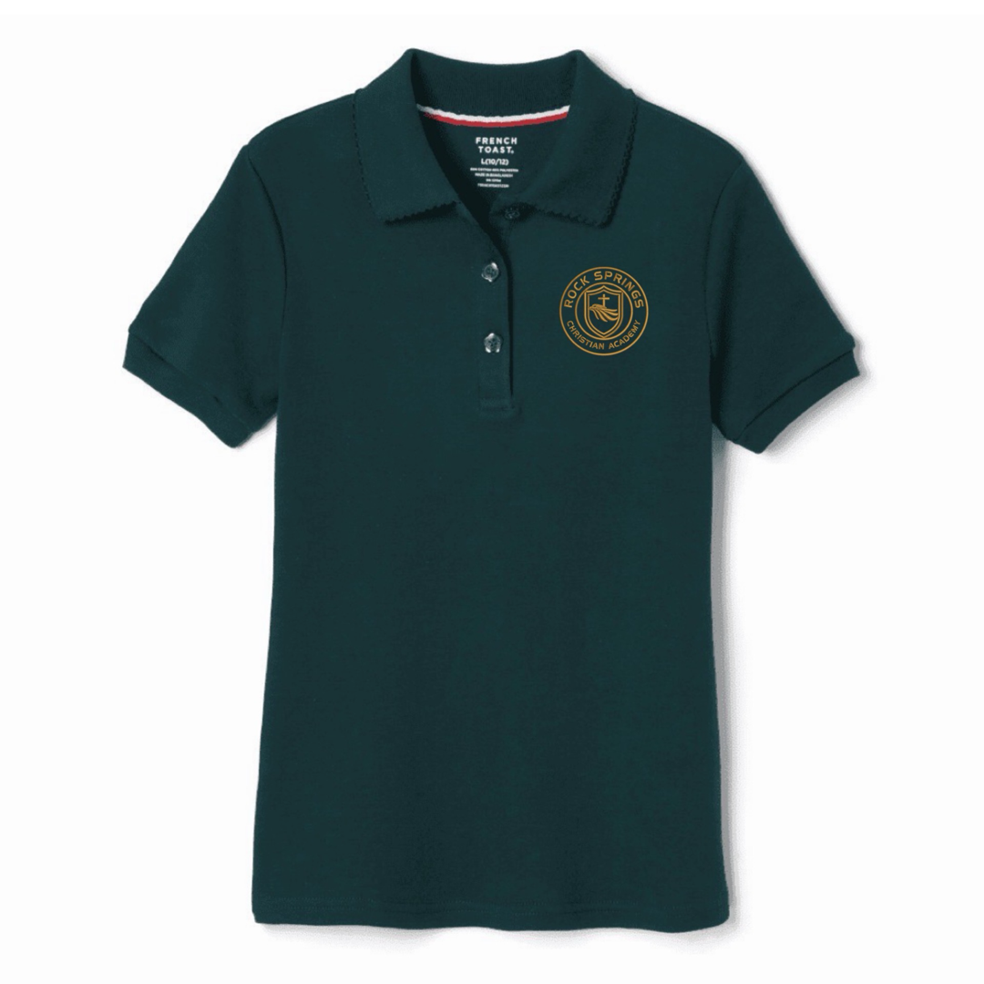 Rock Springs Christian Academy - Girl's Short Sleeve Picot Collar Polos