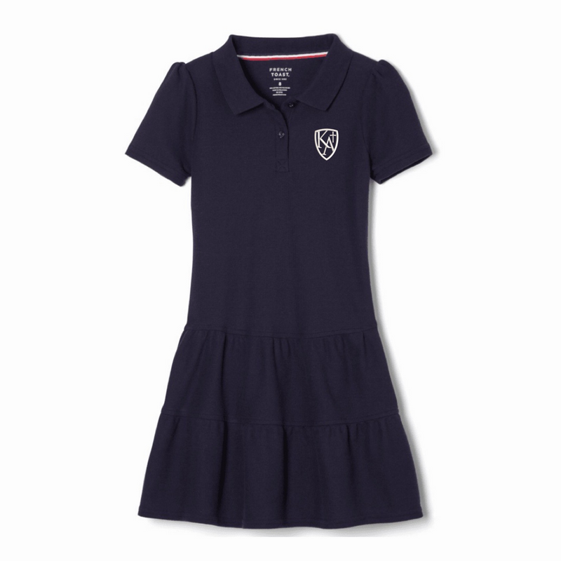 Kings Academy Christian School - Girl's Short Sleeve Ruffle Piqué Polo Dress