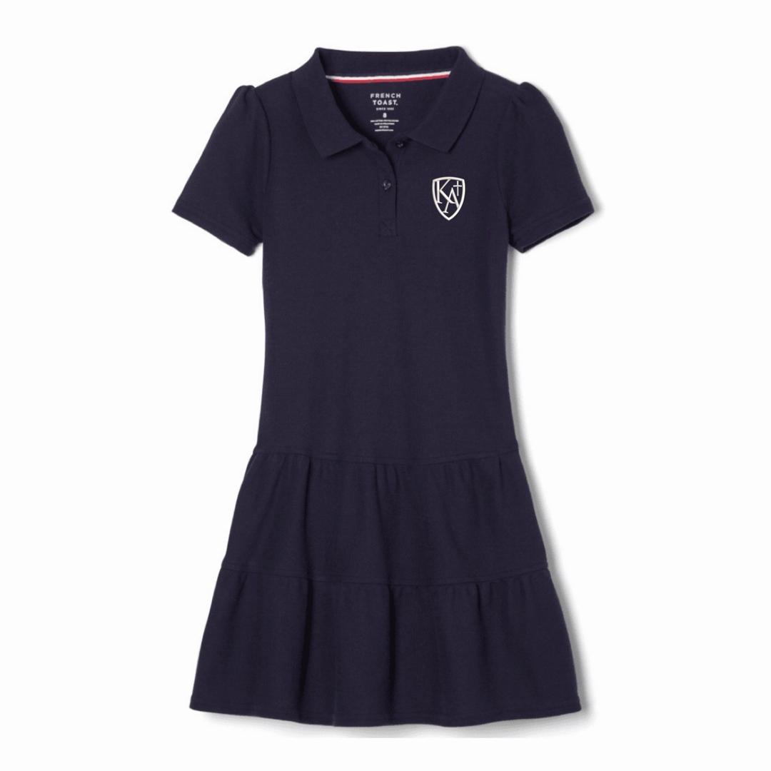 Kings Academy Christian School - Girl's Short Sleeve Ruffle Piqué Polo Dress