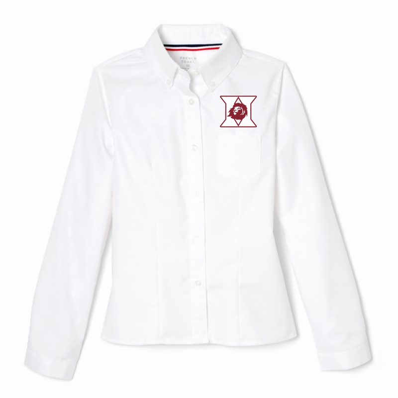Harvest Christian School - Girl's / Women's Long Sleeve Fitted Oxford Shirt