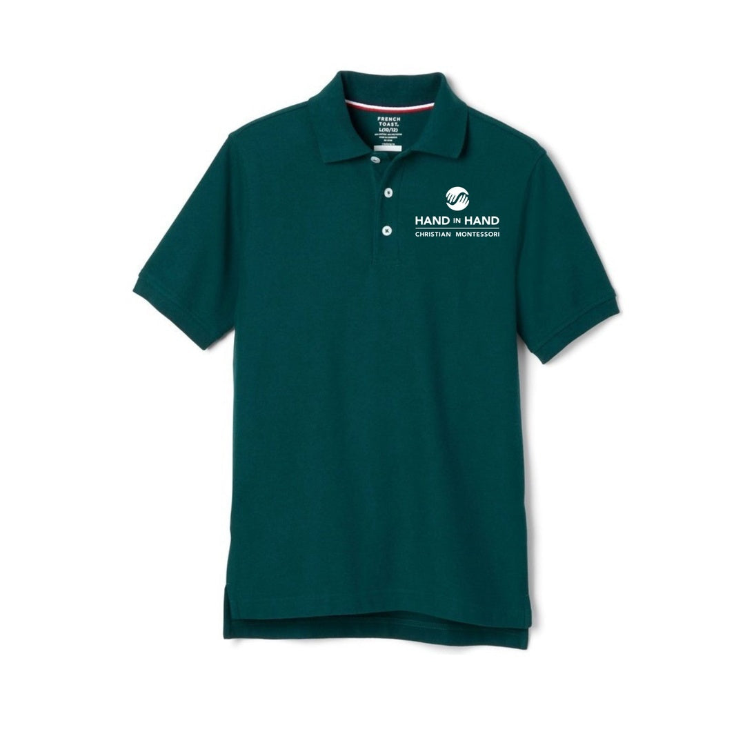 Hand In Hand - Short Sleeve Polo - Hunter Green - Kids