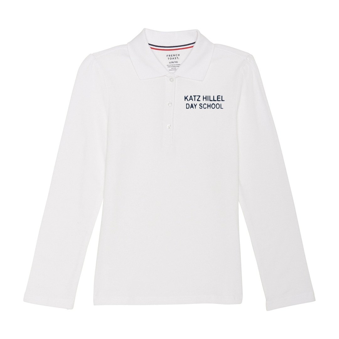 Katz Hillel Day School - Long Sleeve Stretch Pique Polo  - Girls