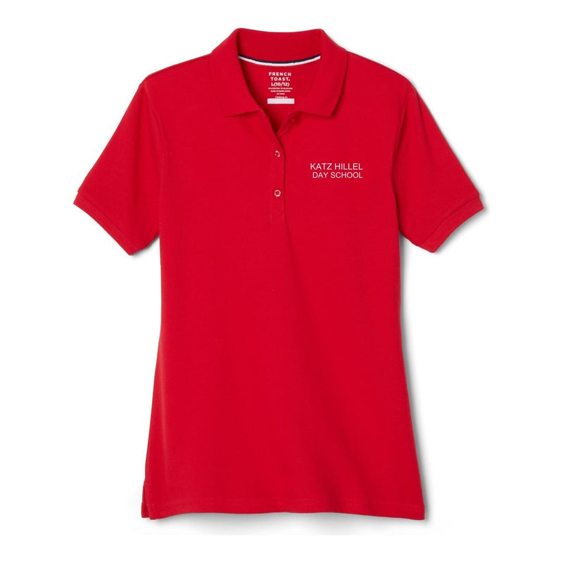 Katz Hillel Day School - Girl's Short Sleeve Stretch Pique Polo