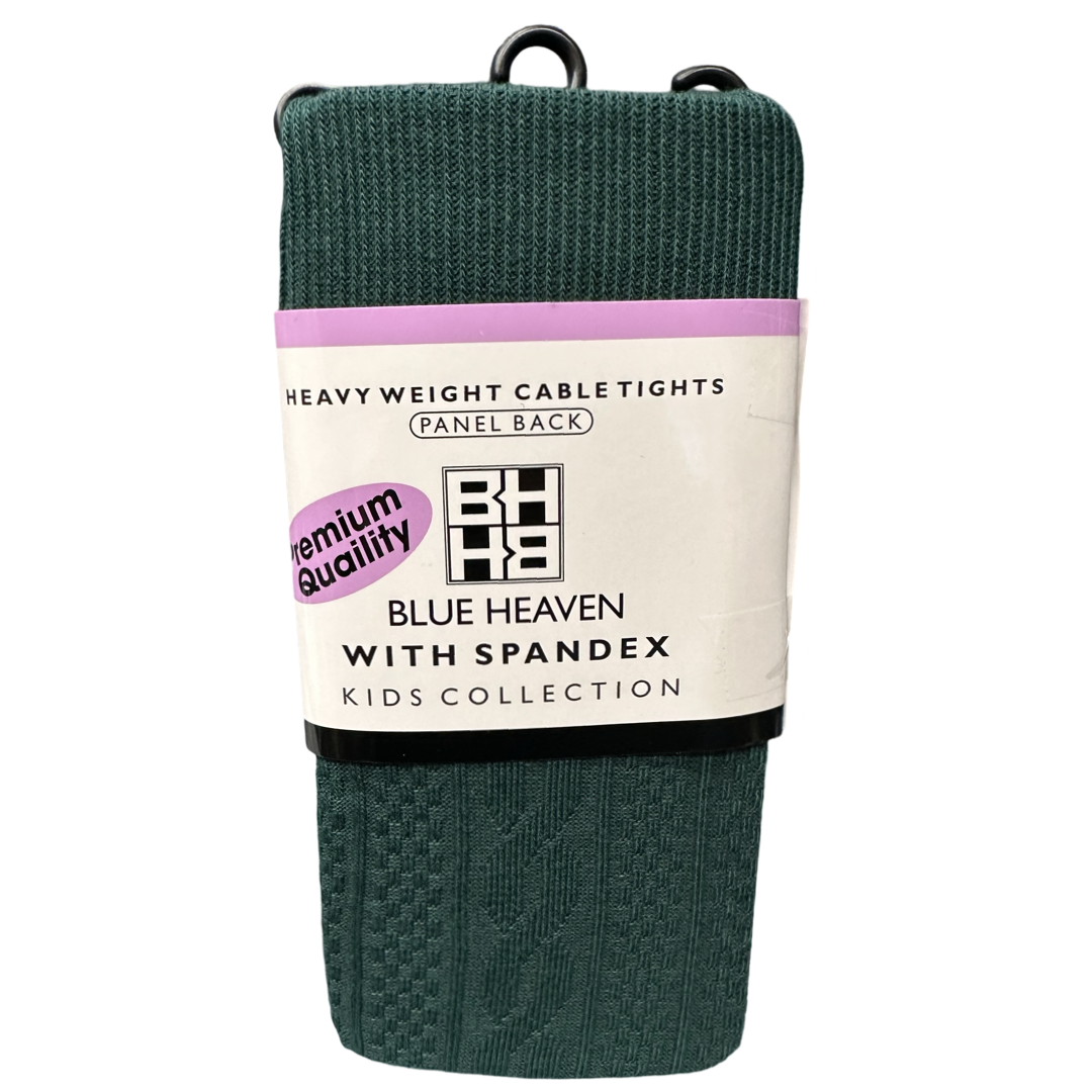 Blue Heaven Hosiery - Girls Heavy Weight Cable Tights W/ Spandex