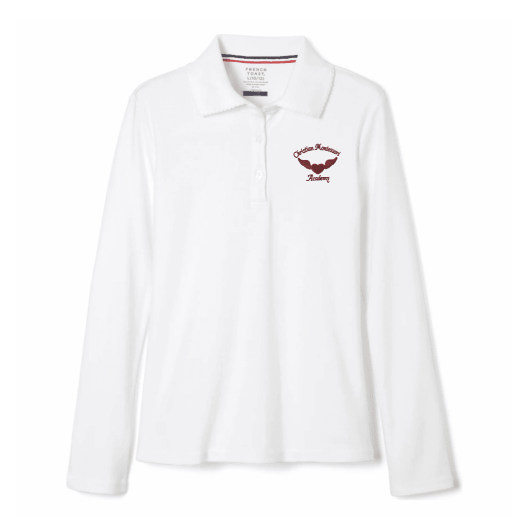 ICMA - Girl's Long Sleeve Picot Collar Polo