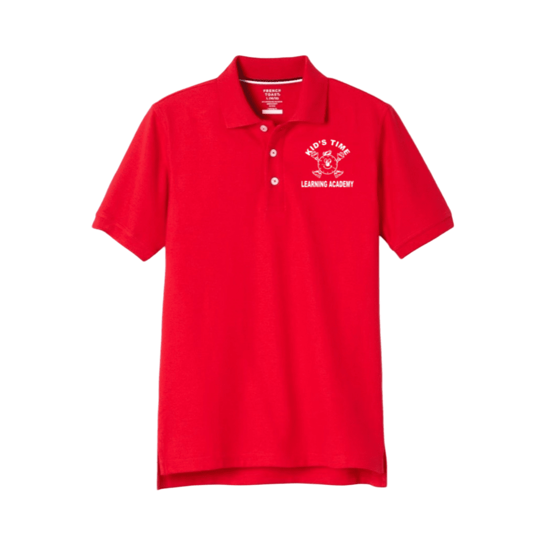 Kids Time Learning Academy -  Red Short Sleeve Polo -  Kids