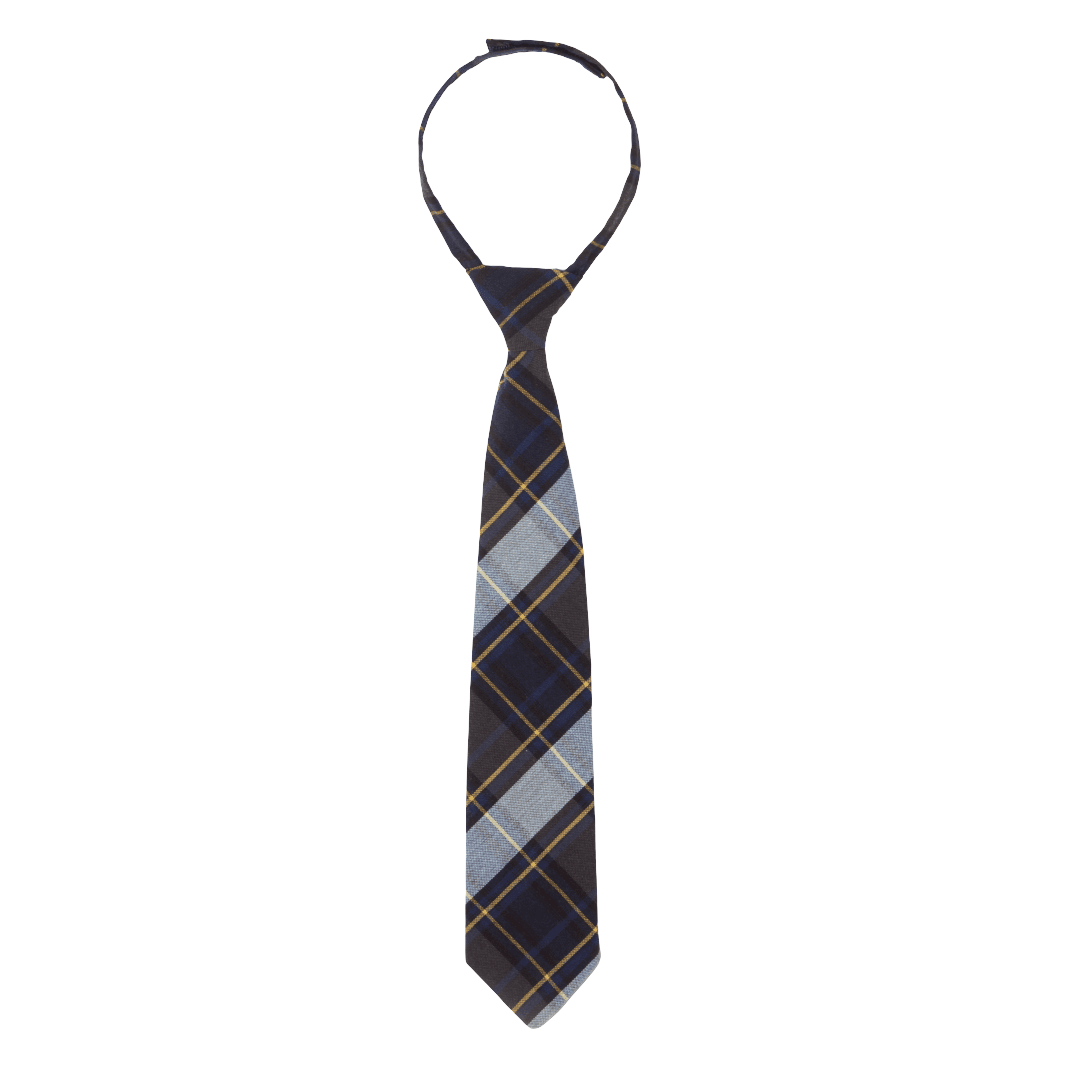 The Masters Class - Boys Blue/Gold Plaid Adjustable Tie