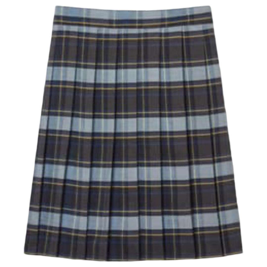 Young Women&#39;s Plaid Pleated At The Knee Skirt