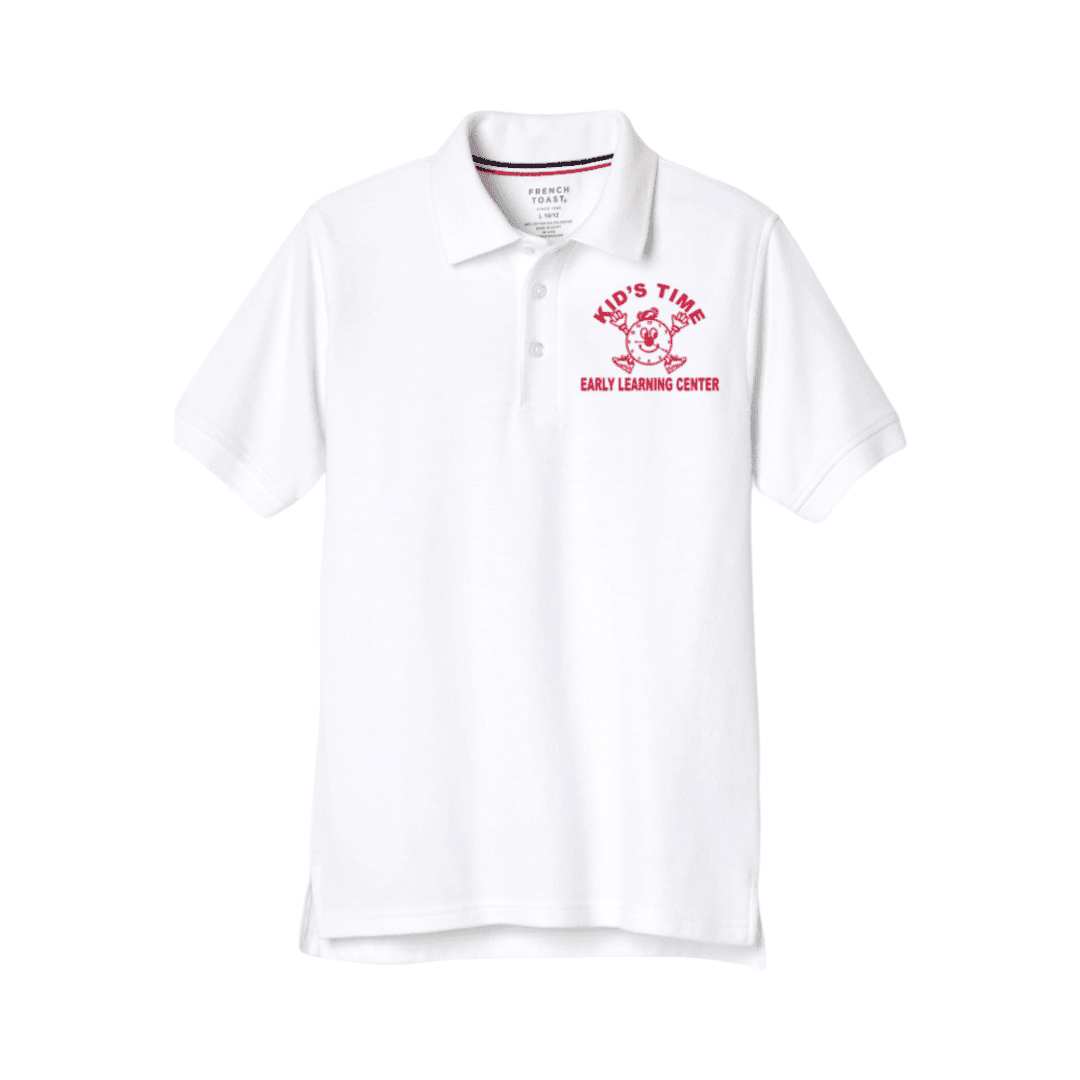 Kids Time Early Learning Center - White Short Sleeve Polo - Kids