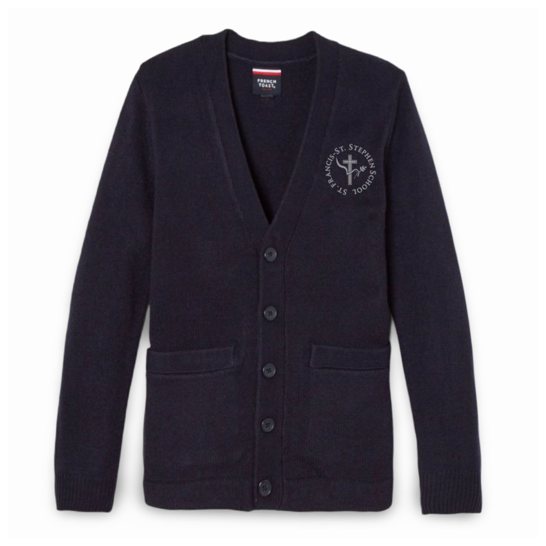 St. Francis-St. Stephen - Youth / Adult Co-Ed V-Neck Cardigan Sweater