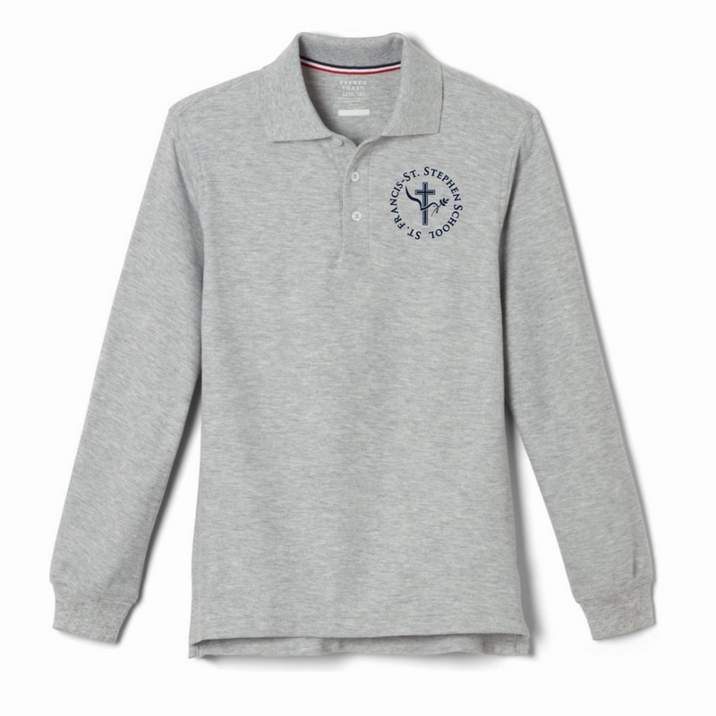 St. Francis-St. Stephen - Youth / Adult Co-Ed Long Sleeve Pique Polos