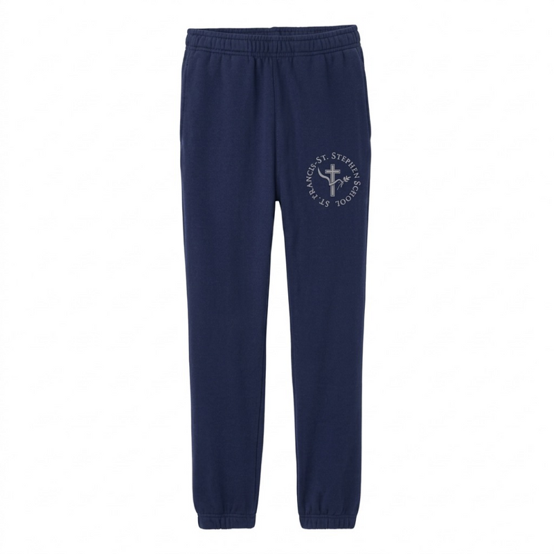 St. Francis-St. Stephen - Co-Ed Youth / Young Adult Navy Fleece Sweatpants