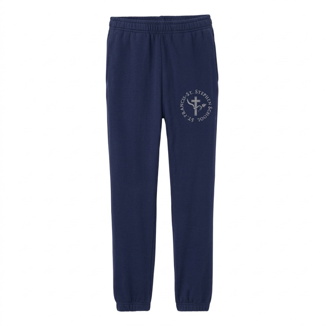 St. Francis-St. Stephen - Co-Ed Youth / Young Adult Navy Fleece Sweatpants