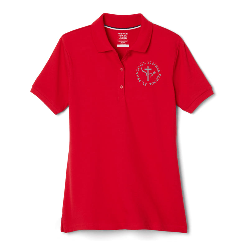 St. Francis  - Girl's / Young Women's Short Sleeve Stretch Pique Polos