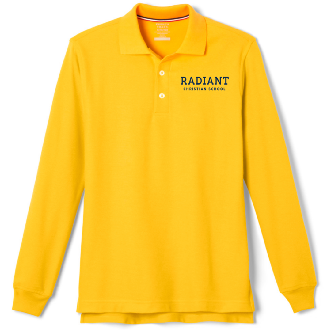 Radiant Christian School  - Co-Ed Youth Long Sleeve Pique Polo