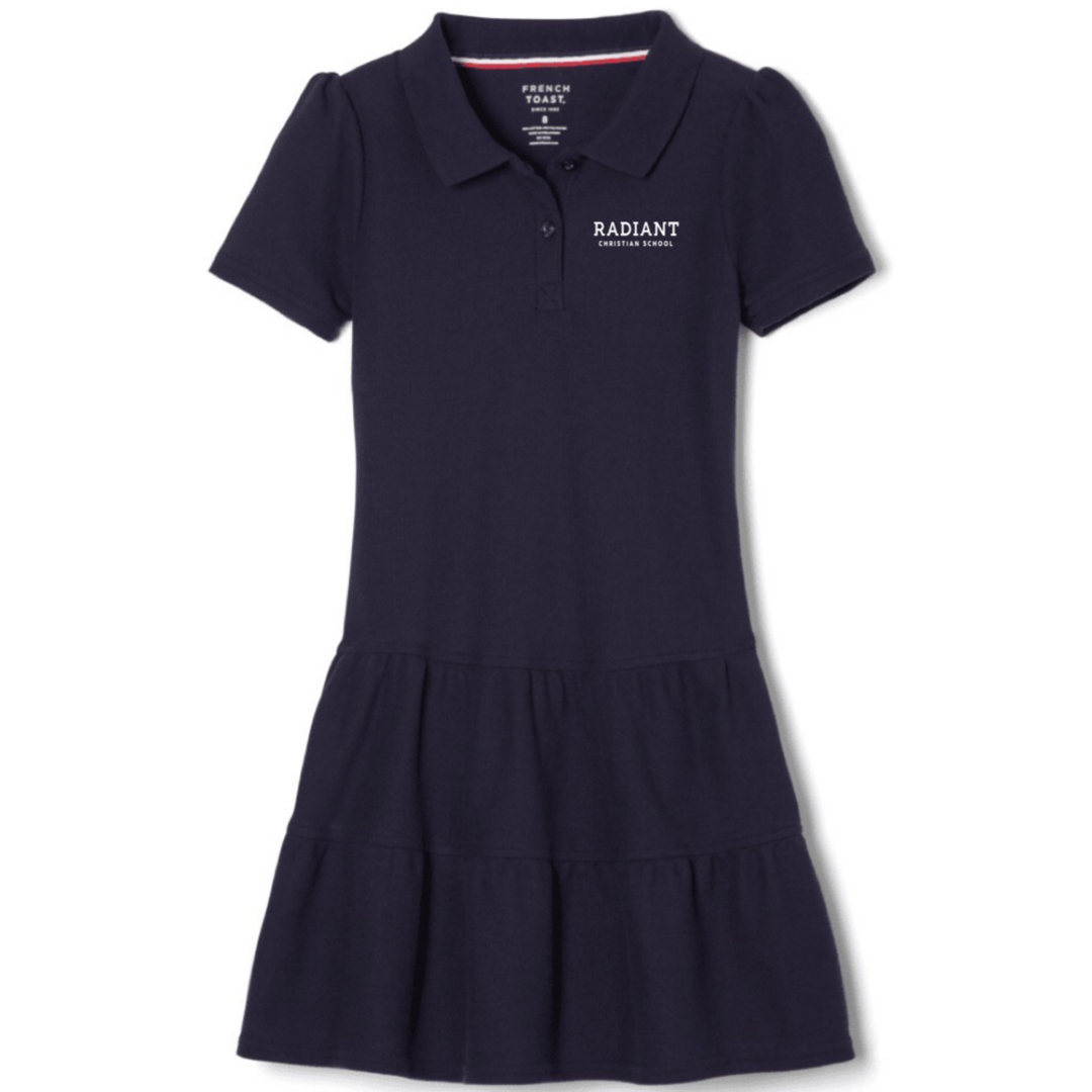 Radiant Christian School - Girl&#39;s Short Sleeve Ruffle Piqué Polo Dress