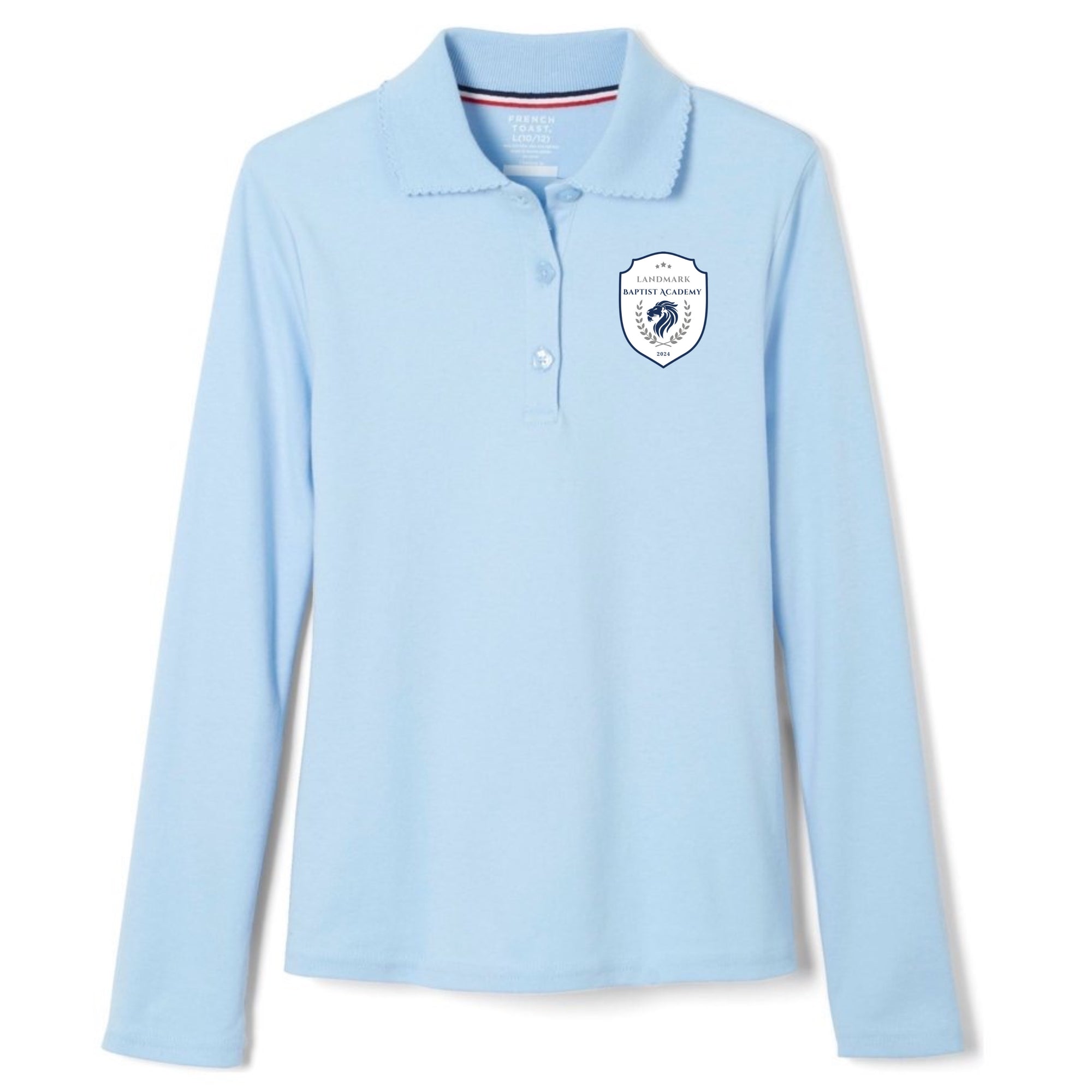 Landmark Baptist Academy - Girl's Long Sleeve Picot Collar Polo