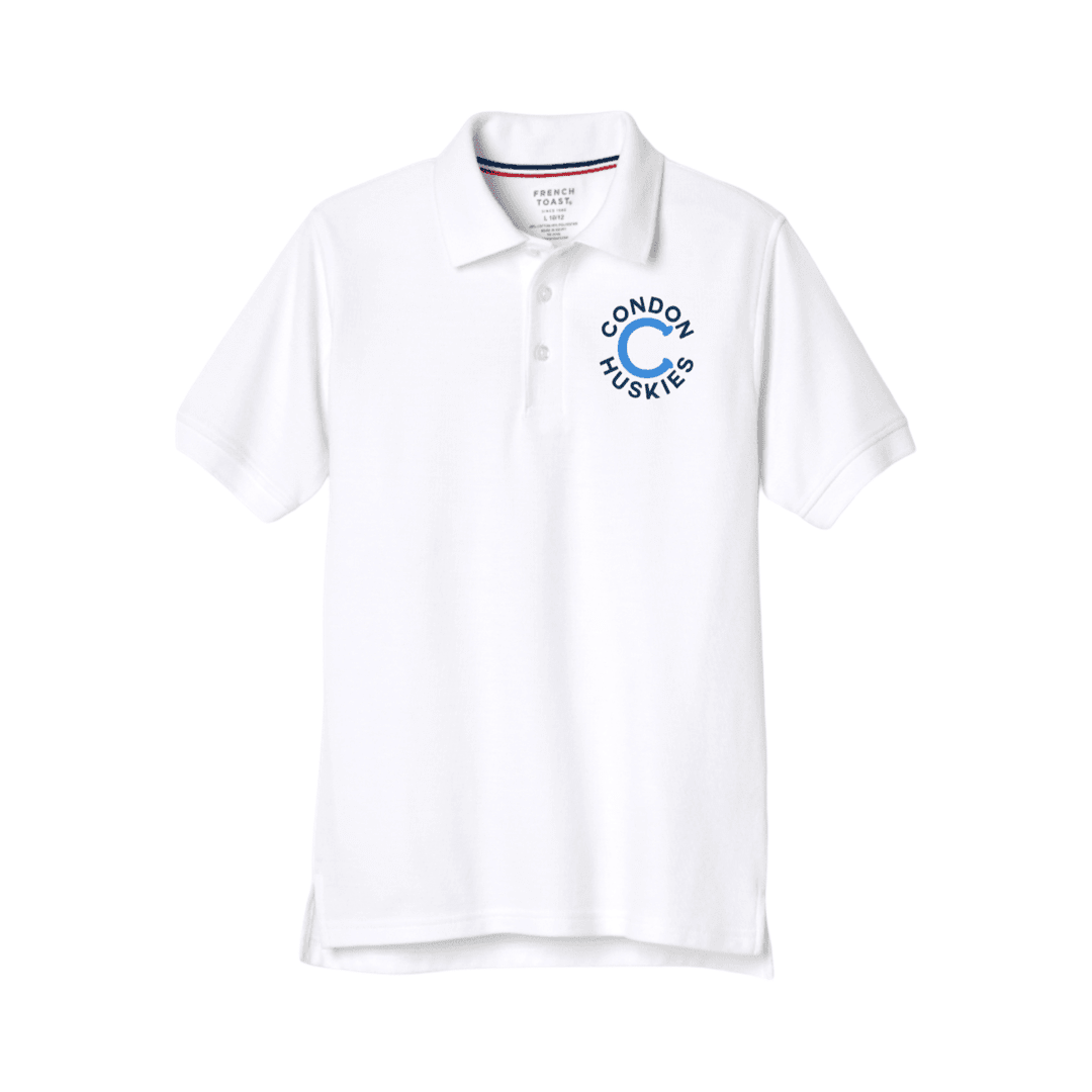 Condon K0-8 - Short Sleeve White Polo - Kids / Adults