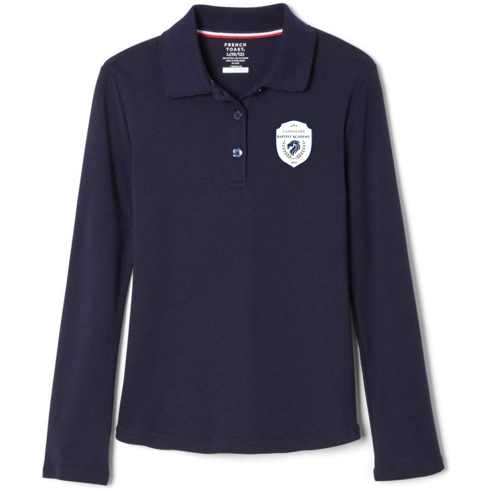 Landmark Baptist Academy - Girl's Long Sleeve Picot Collar Polo