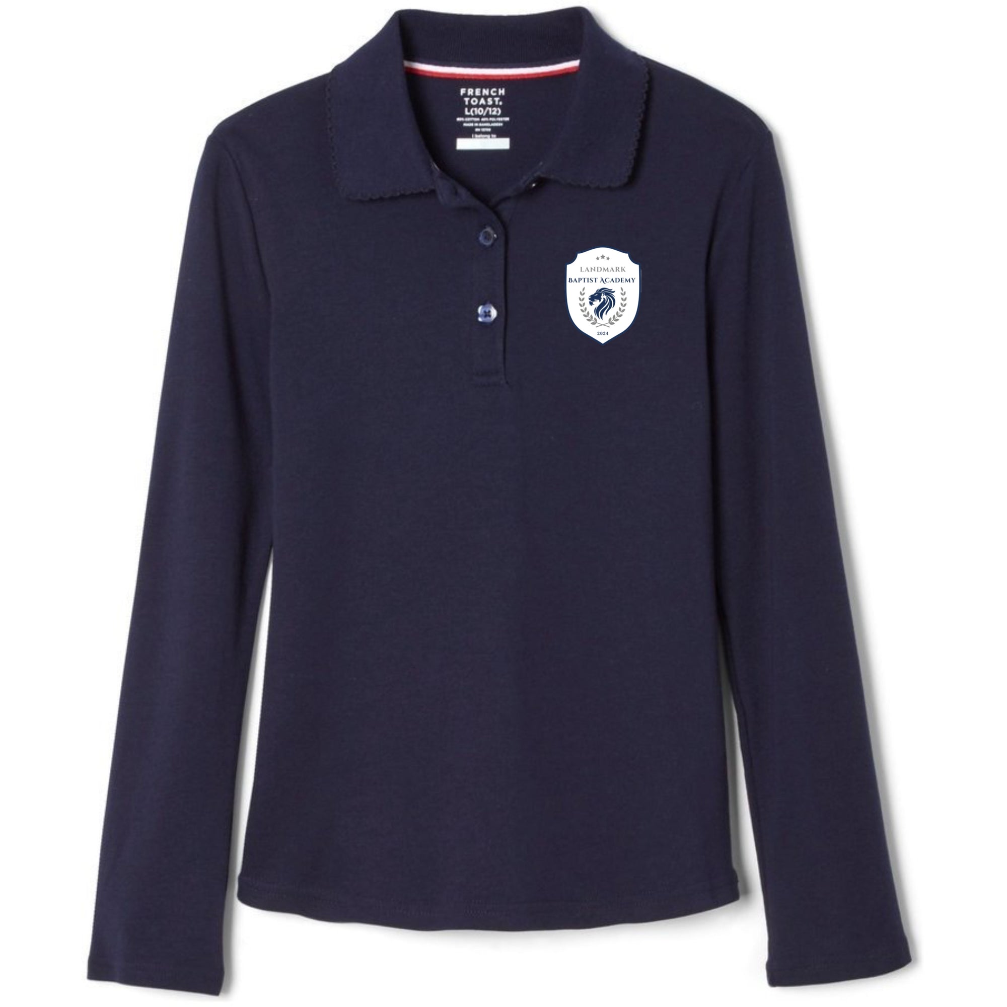Landmark Baptist Academy - Girl's Long Sleeve Picot Collar Polo