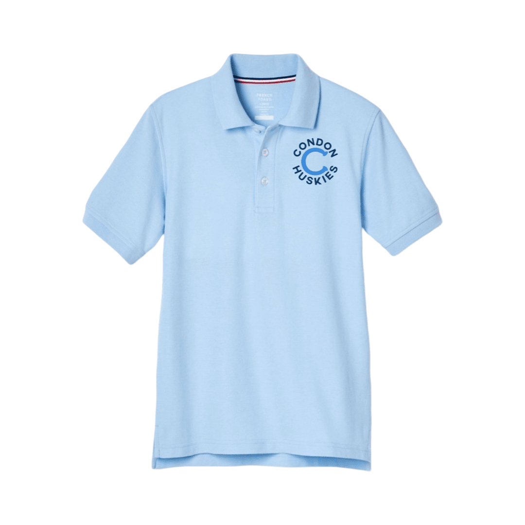 Condon K-8 - Short Sleeve Light Blue Polo - Kids / Adults