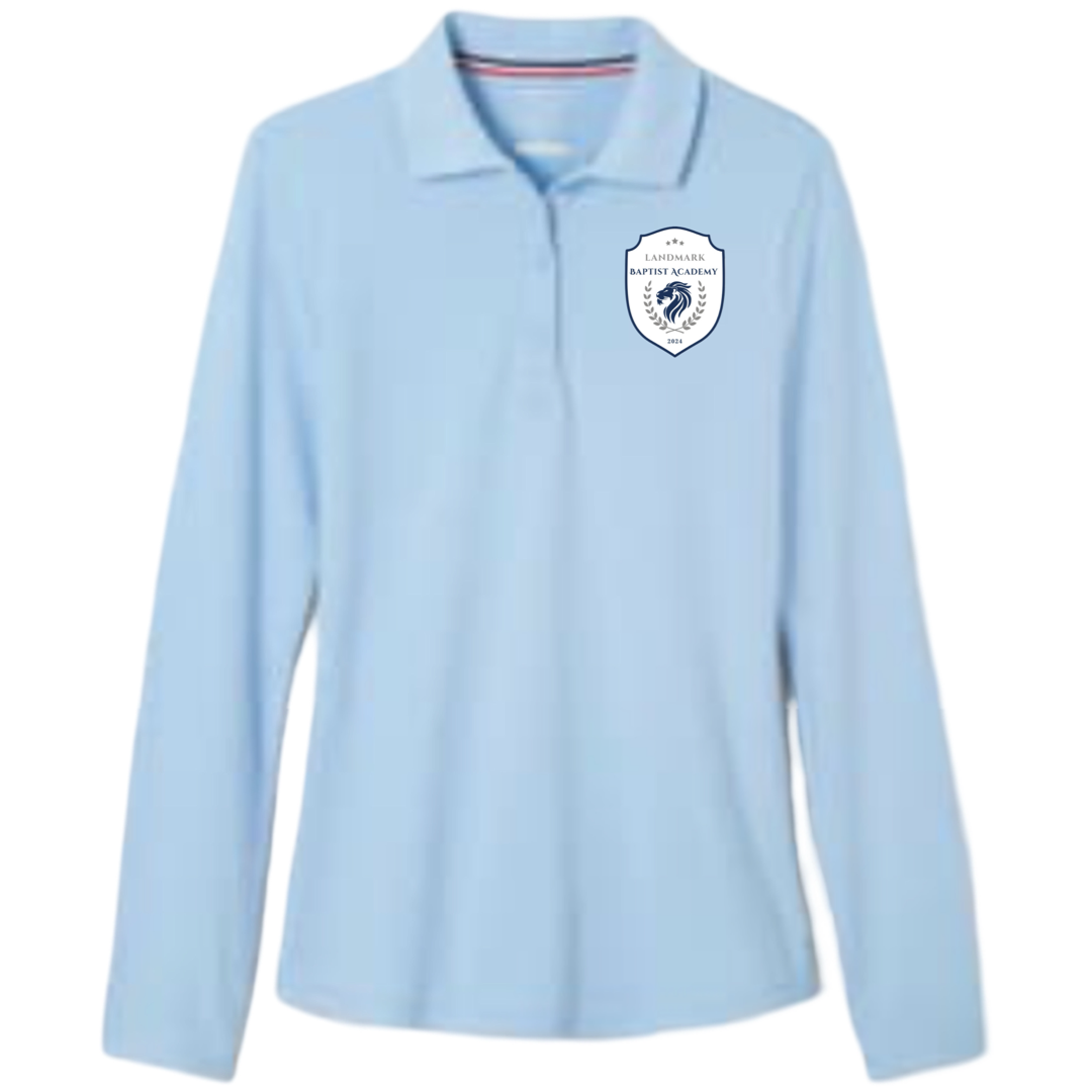 Landmark Baptist Academy - Women's Long Sleeve Stretch Piqué Polo