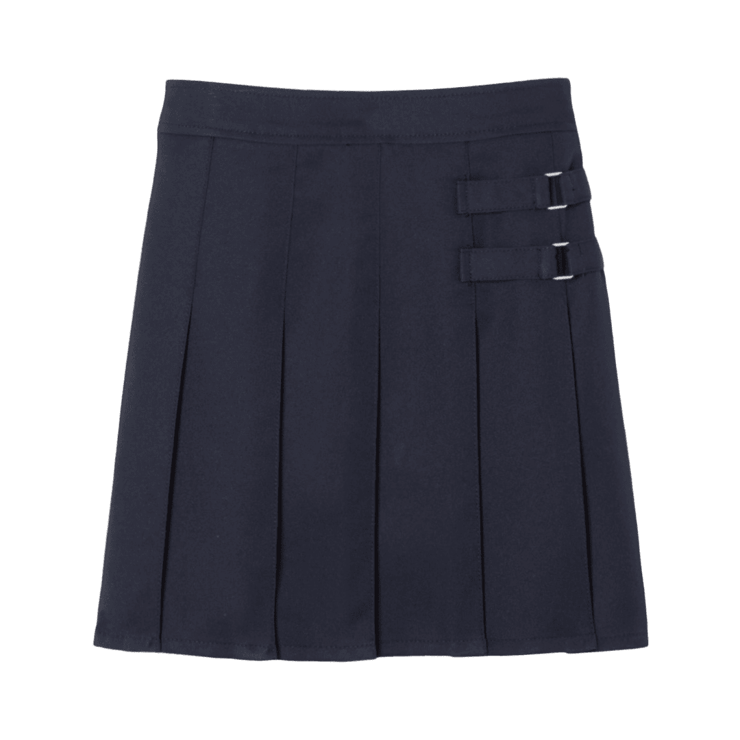 2-Tab Pleated Scooter - Navy