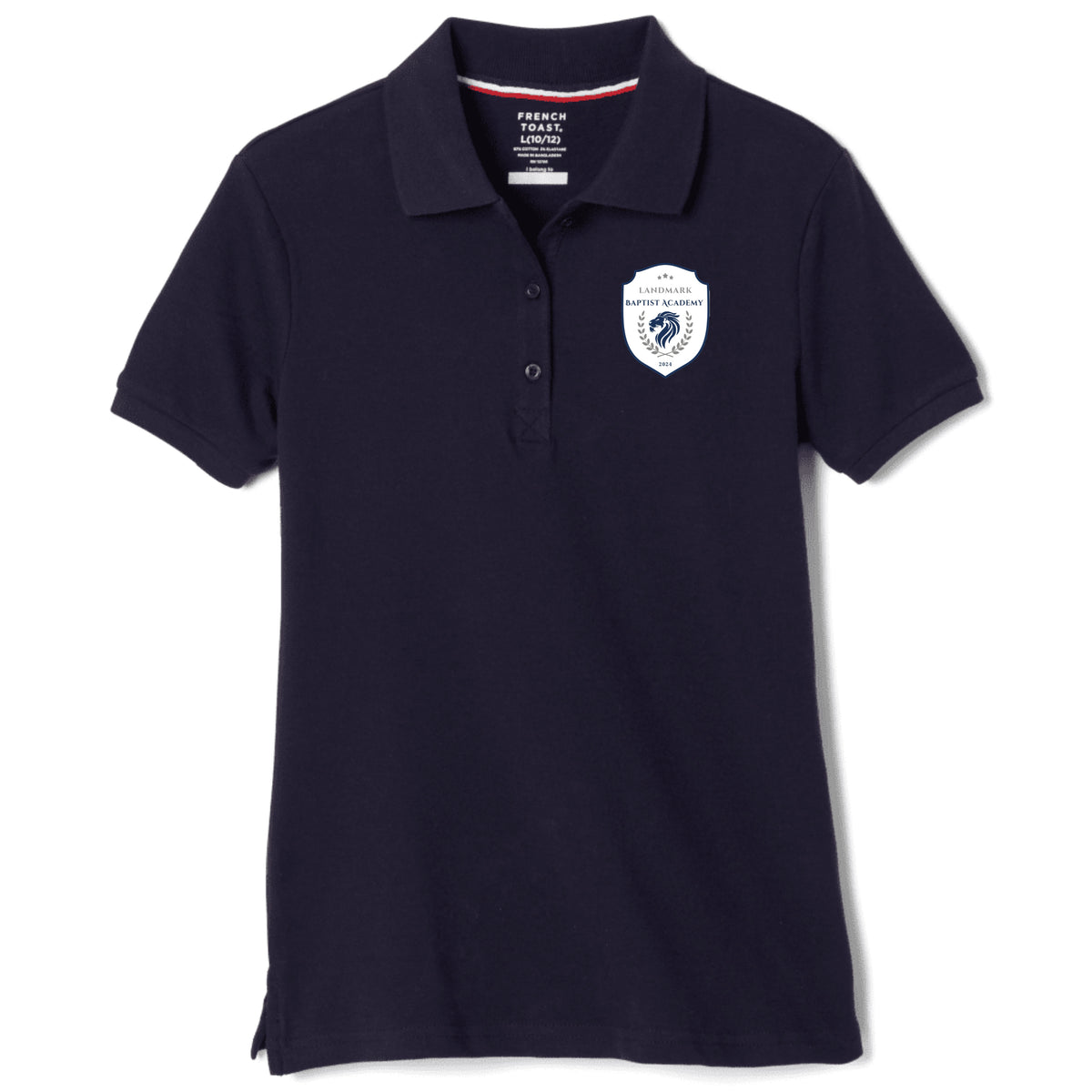 Landmark Baptist Academy - Young Women&#39;s Short Sleeve Stretch Piqué Polo
