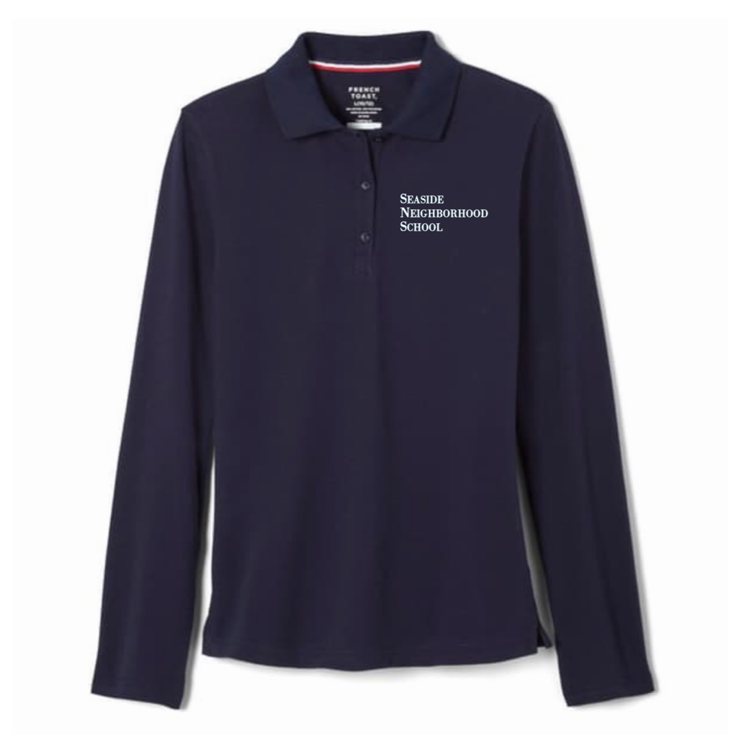 Seaside Neighborhood School - Girl's / Women's Long Sleeve Stretch Piqué Polo