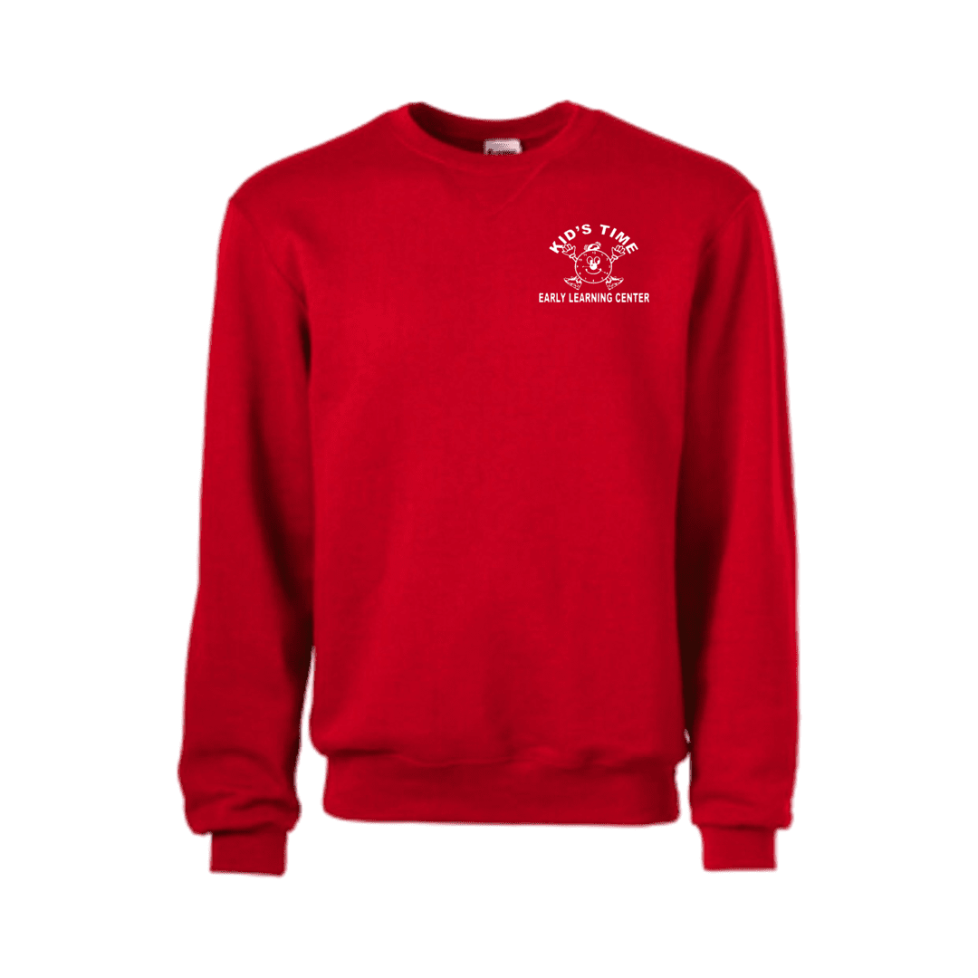 Kids Time Early Learning Center  - Red Crewneck Sweatshirt - Adults