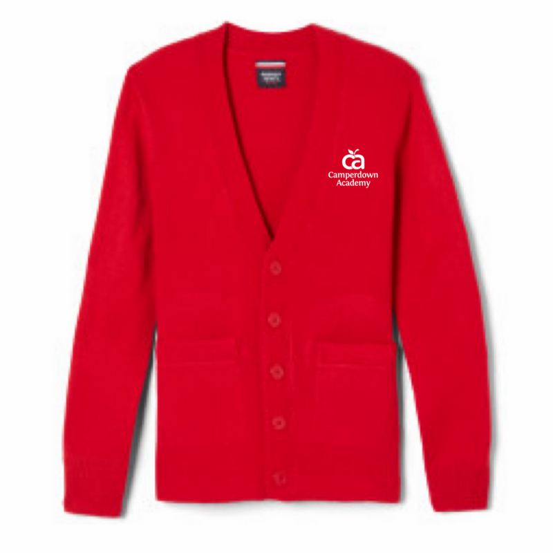Camperdown Academy - Co-Ed Youth / Adult V-Neck Cardigan Sweater