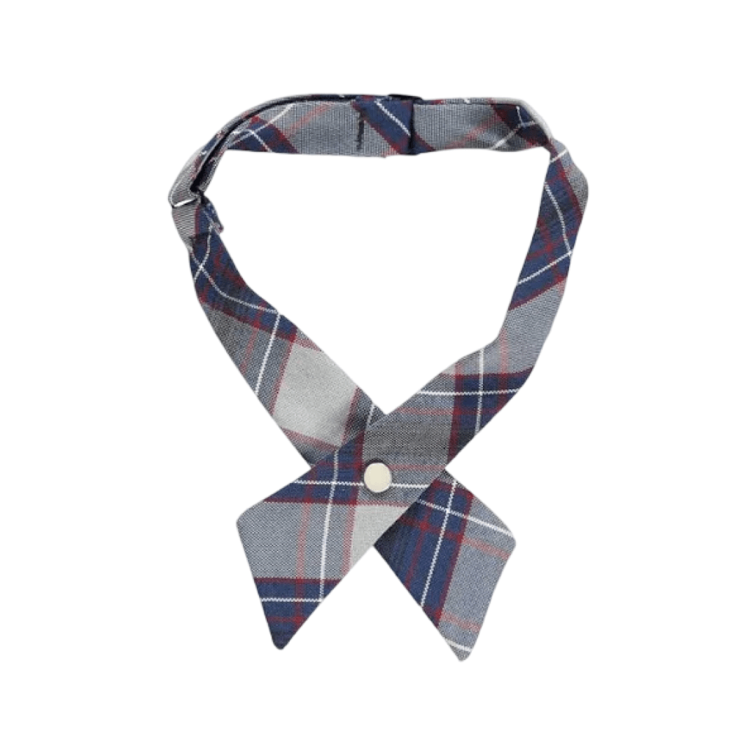 Girls Plaid Crossover Tie - One Size- P82