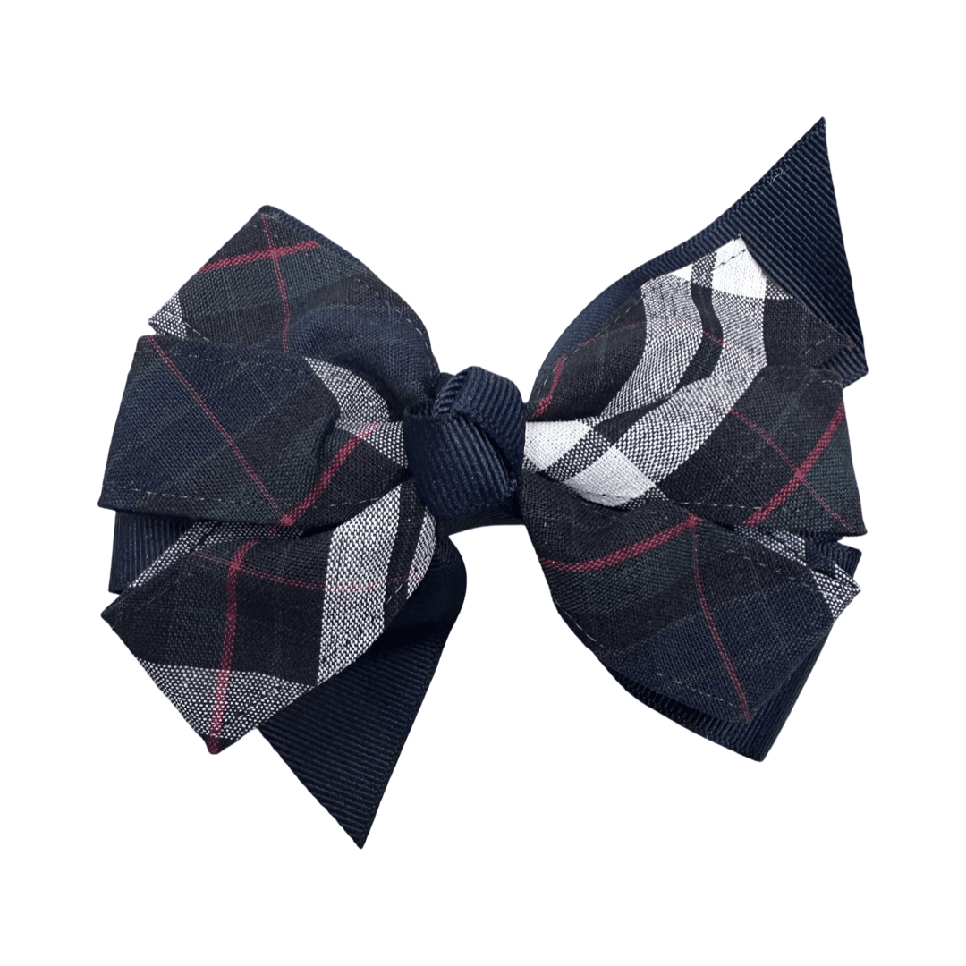 Large Pinwheel Bow - Plaid P60