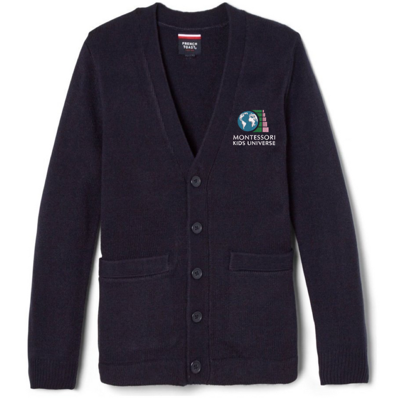 Montessori Kids - Boy's V-Neck Cardigan Sweater