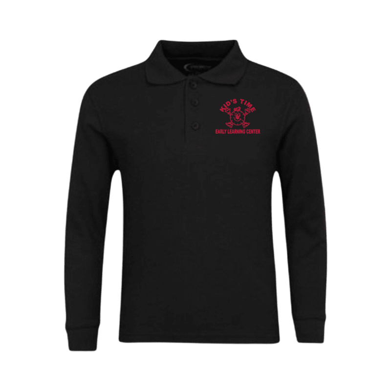 Kids Time Early Learning Center - Black Long Sleeve Polo  - Adult